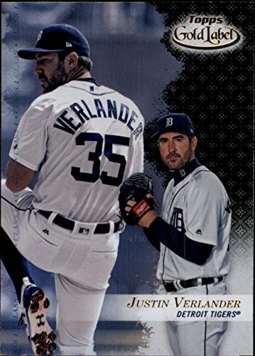 2017 Topps Gold Label Class 1 Black #30 Justin Verlander MLB Baseball Trading Card