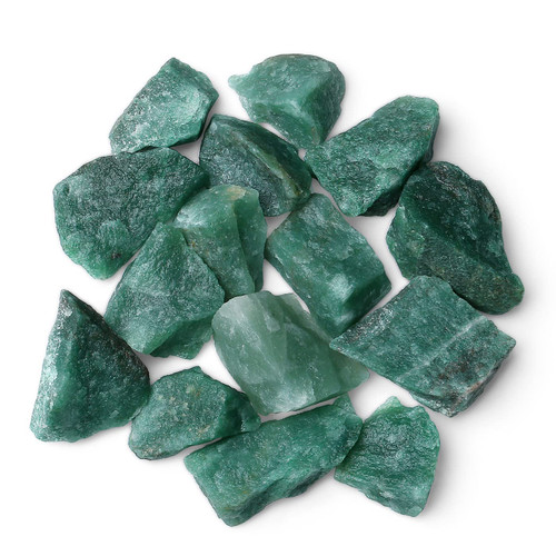 MAIBAOTA Natural Green Aventurine Crystals Bulk Raw Healing Crystal Stones 1" Raw Rough Gemstones Rocks for Tumbling Polishing Cutting Reiki Witch Quartz Crystals