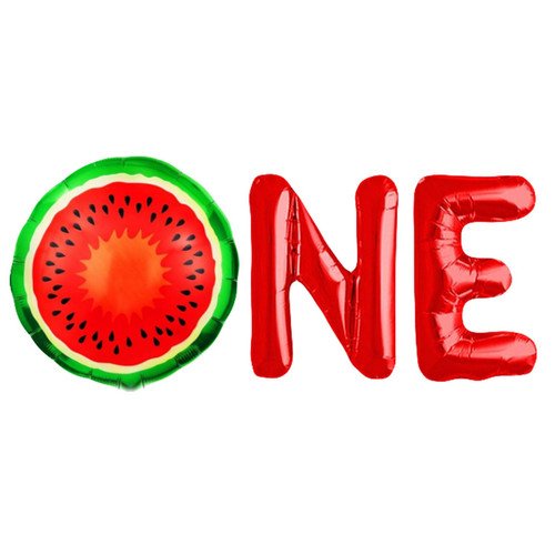 Watermelon Balloons for 1st Birthday Party 3Pcs| One Balloon for First Birthday Watermelon Birthday Decorations One in A Melon Party Decorations Summer Fruit Themed Party Supplies