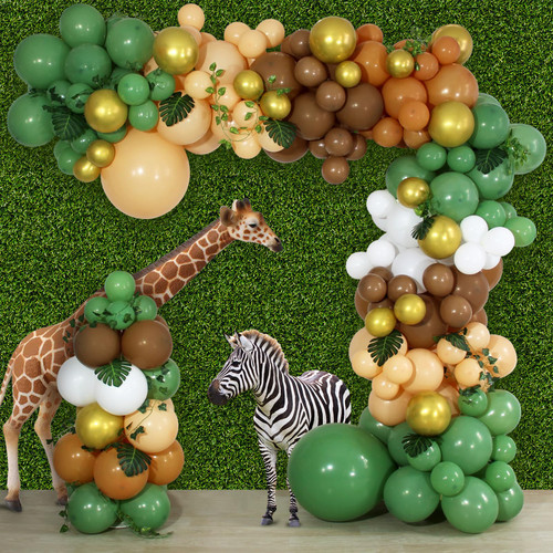 Sage Green Brown Balloon Garland Kit, Jungle Safari Wild Woodland Balloon Garland Arch, Retro Green Gold Coffee Apricot Balloons for Birthday Wedding Baby Shower Party Decorations Sage Green Brown Balloon Garland Kit, Jungle Safari Wild Woodland Balloon Garland Arch, Retro Green Gold Coffee Apricot Balloons for Birthday Wedding Baby Shower Party Decorations