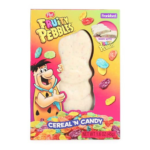 Post Cereal Frankford Post Fruity Pebbles Cereal 'N Candy Easter Bunny (Cereal Milk White Chocolate Bunny) 1.6 ounces