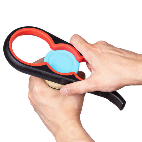 Bloss Jar Opener Bottle Opener Jar Gripper for Weak Hands, Seniors With Arthritis and Children, 4 in 1 Multi-Function Non Slip Colorful Can Opener Tool Get Lids Off Easily, Black Red Bloss Jar Opener Bottle Opener Jar Gripper for Weak Hands, Seniors With Arthritis and Children, 4 in 1 Multi-Function Non Slip Colorful Can Opener Tool Get Lids Off Easily, Black Red