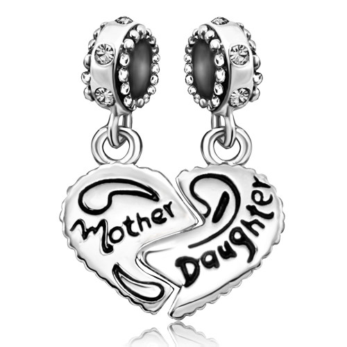 JMQJewelry Mothers Day Mom Daughter Heart Birthday White April Birthstone Womens Beads Charms for Bracelets Sister Wife Son Jewelry Fits Pandora Bracelets JMQJewelry Mothers Day Mom Daughter Heart Birthday White April Birthstone Womens Beads Charms for Bracelets Sister Wife Son Jewelry Fits Pandora Bracelets