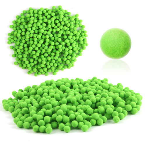 TOYMIS 500pcs 1cm Mini Pom Poms, Fuzzy Pom Pom Balls Pom Poms Arts and Crafts Multi Colored Pom Poms for DIY Art Creative Crafts Projects Decorations (Green)