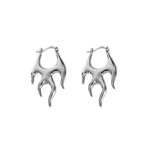 Punk Flame Hoop Earrings for Women Girls Minimalist Dangle Drop Huggie Hoops Statement Earrings Small Hoop Christmas Ear Jewelry Gifts Hypoallergenic (Silver) Punk Flame Hoop Earrings for Women Girls Minimalist Dangle Drop Huggie Hoops Statement Earrings Small Hoop Christmas Ear Jewelry Gifts Hypoallergenic (Silver)