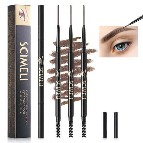 Eyebrow Pen,4PCS Waterproof Eyebrow Pencil with Spoolie Brush,Long-Lasting Retractable Micro Brow Pencil with 1.5mm Ultra-Fine Tip.(#5 Dark Brown 4Pcs) Eyebrow Pen,4PCS Waterproof Eyebrow Pencil with Spoolie Brush,Long-Lasting Retractable Micro Brow Pencil with 1.5mm Ultra-Fine Tip.(#5 Dark Brown 4Pcs)