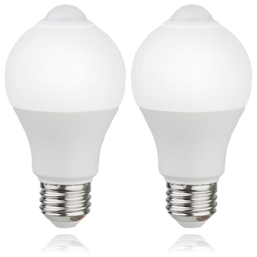 CICINY Motion Sensor Light Bulbs- 9W(60-Watt Equivalent), E26 5000K Daylight A19 800LM Outdoor/Indoor, Dusk to Dawn Security Light Bulbs for Entrance, Porch, Stairs, Hallway, Garage, Storeroom 2 Pack CICINY Motion Sensor Light Bulbs- 9W(60-Watt Equivalent), E26 5000K Daylight A19 800LM Outdoor/Indoor, Dusk to Dawn Security Light Bulbs for Entrance, Porch, Stairs, Hallway, Garage, Storeroom 2 Pack