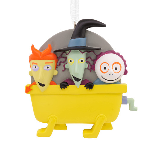 Hallmark Disney Tim Burton's The Nightmare Before Christmas Lock, Shock, and Barrel Christmas Ornament, 0.63 x 3.00 x 3.00 Inches