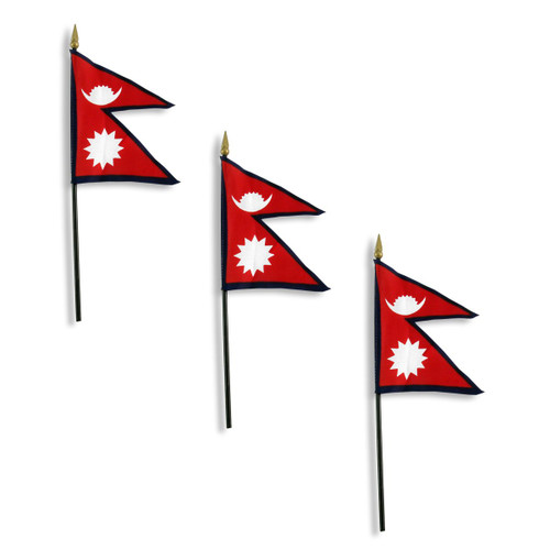 Online Stores Nepal 4in x 6in Flag (3 PK)