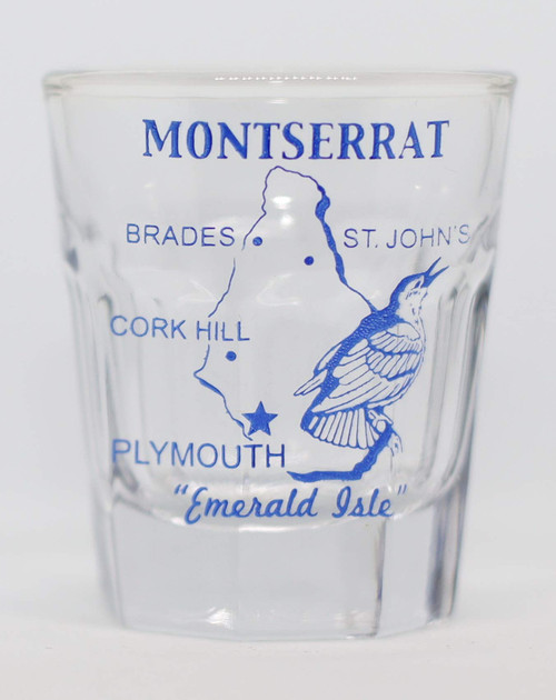 Montserrat Vintage Map Outline Shot Glass