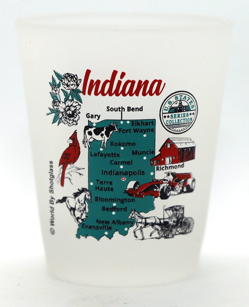 Indiana US States Series Collection Shot Glass Indiana US States Series Collection Shot Glass