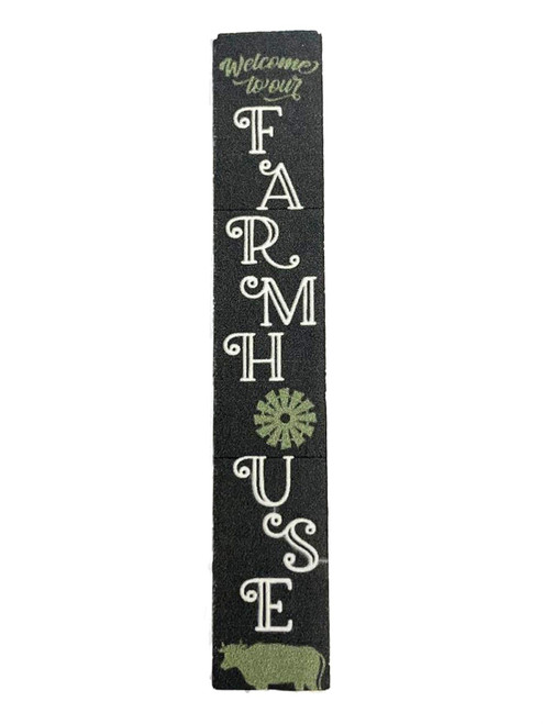 Melody Jane Dollhouse Welcome to Our Farmhouse Wooden Sign Miniature Porch Accessory 1:12