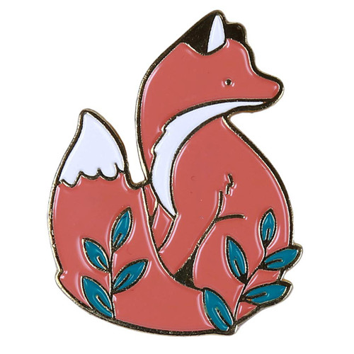 Yunzee Funny Fox Brooch Pin, Cute Enamel Pins Funny Animal Lapel Pin Brooch Pin for Backpack