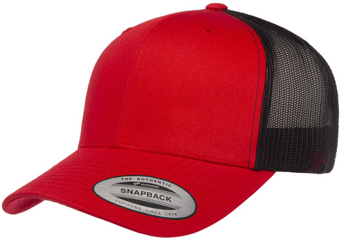 Yupoong YP Classics Retro Trucker Cap, Red/Black, OSFA