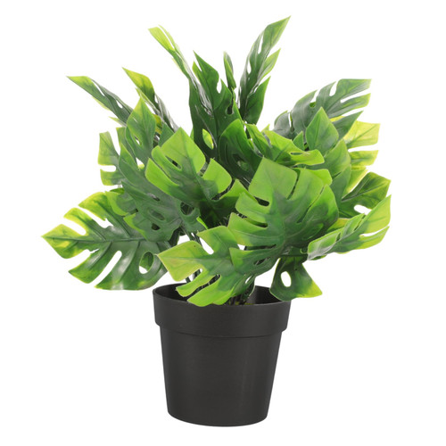 SEWACC Decor Fake Plant Artificial Monstera Plant Faux Plants Indoor Table Potted Monstera Artificial Monstera Bonsai Mini Artificial Plants Mini Plants Small Shelf Plastic Office Desktop