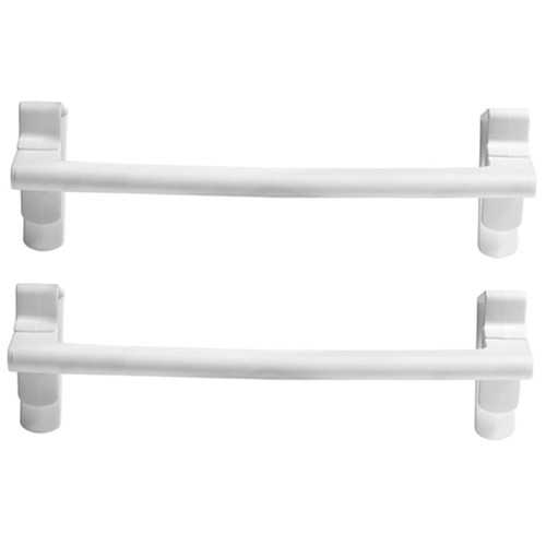 BESTOYARD 2pcs Bath Towel Holder Cabinet Towel Organizer No Drill Towel Bar Punch Free Towel Holder Over The Cabinet Rack Buckle Towel Bar Towel Hanger Storage Abs White Towel Rack