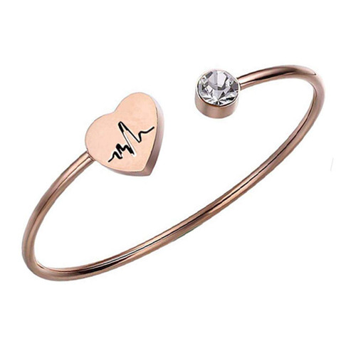 AZFEIYA RN Jewelry Heartbeat Bracelet Nursing Graduation Gifts Stethoscope Bracelet Gift for Nurse Doctor (Rose Gold) AZFEIYA RN Jewelry Heartbeat Bracelet Nursing Graduation Gifts Stethoscope Bracelet Gift for Nurse Doctor (Rose Gold)