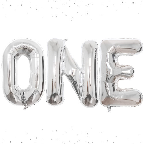 KatchOn, Silver One Balloon for First Birthday - 32 Inch | 1 Balloon for First Birthday | One Birthday Balloon, One Letter Balloon for Birthday Decorations for Girl | One Balloons for 1st Birthday