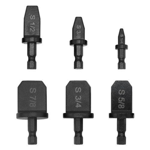 HVAC Tools Drill Bit Set, Air Conditioner Copper Pipe Expander Swaging Tool, Copper Tube Flaring Tool Spin Bit Set, Copper Tubing Flare Tool 6 Pcs Kit-1/4'', 3/8'', 1/2'', 5/8'', 3/4'', 7/8'' Bits