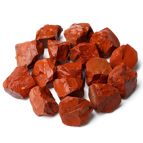 MAIBAOTA Natural Red Jasper Stone Raw Crystals Bulk Healing Crystal Stones 1" Raw Rough Gemstones Rocks for Tumbling Polishing Cutting