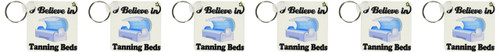 3dRose I Believe In Tanning Beds - Key Chains, 2.25 x 4.5 inches, set of 6 (kc_105588_3)
