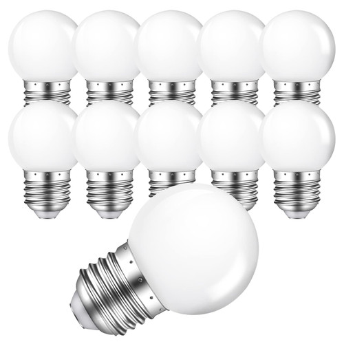 MZyoyo Night Light Bulb,1W LED Light Bulb,G14 G45 1W E27 LED Bulb,LED Energy Saving Light Bulbs 5 Watt Equivalent,Soft White 3000K,Small LED Night Light Bulb for Halloween Holiday Decoration,10 Pack