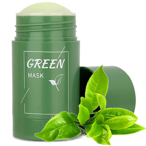 Green Tea Purifying Clay Stick Mask, The Green Tea Exfoliating Mask Removes Blackheads And Deep Cleansing Oil Control And Anti-Acne Solid And Fine, Suitable for All Skin Types (2PcsGreen tea)
