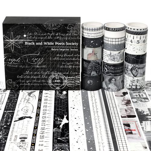 Draupnir 20 Rolls of Vintage Aesthetic Washi Tape Set,1/0.8/0.6/0.4/0.2inch Wide Retro Decorative Tapes for Scrapbook Supplies,Junk Journal,Bullet Journal,Planner,Craft,DIY Decor,Gift Wrapping Draupnir 20 Rolls of Vintage Aesthetic Washi Tape Set,1/0.8/0.6/0.4/0.2inch Wide Retro Decorative Tapes for Scrapbook Supplies,Junk Journal,Bullet Journal,Planner,Craft,DIY Decor,Gift Wrapping