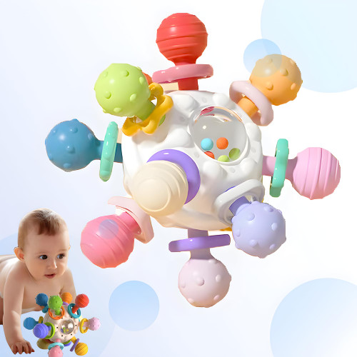 Baby Sensory Teething Toys - Teething Montessori Learning Developmental Toys for Baby - Newborn Teething Ball - Rattle Sensory Infant Chew Toys for 0 3 6 9 12 18 Months Baby Girls Boys Gift(White) Baby Sensory Teething Toys - Teething Montessori Learning Developmental Toys for Baby - Newborn Teething Ball - Rattle Sensory Infant Chew Toys for 0 3 6 9 12 18 Months Baby Girls Boys Gift(White)