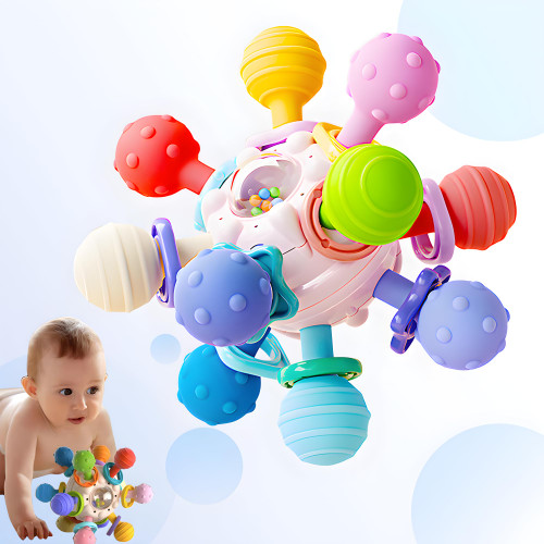 Baby Sensory Teething Toys - Teething Montessori Learning Developmental Toys for Baby - Newborn Teething Ball - Rattle Sensory Infant Chew Toys for 0 3 6 9 12 18 Months Baby Girls Boys Gift (Pink) Baby Sensory Teething Toys - Teething Montessori Learning Developmental Toys for Baby - Newborn Teething Ball - Rattle Sensory Infant Chew Toys for 0 3 6 9 12 18 Months Baby Girls Boys Gift (Pink)