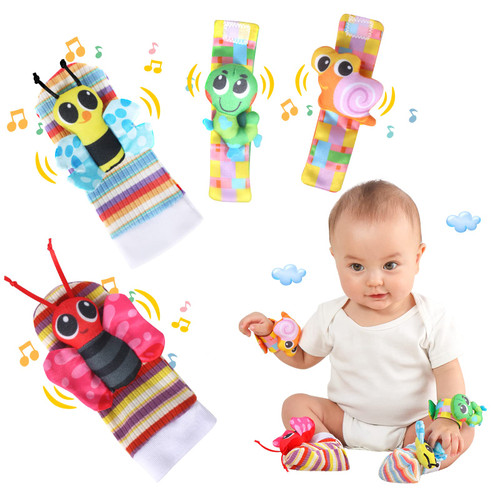 Foot Finders & Wrist Rattles for Infants Developmental Texture Toys for Babies & Infant Toy Socks & Baby Wrist Rattle - Baby Boy Girl Newborn Toys Gifts 0-6 6 to 12 Months Foot Finders & Wrist Rattles for Infants Developmental Texture Toys for Babies & Infant Toy Socks & Baby Wrist Rattle - Baby Boy Girl Newborn Toys Gifts 0-6 6 to 12 Months