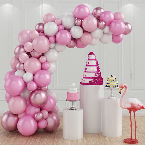 Pink Balloon Garland Arch Kit, 90PCS Pink White Balloon Arch Kit Balloon Garland, Rose Gold Metallic Latex Balloons For Girls Birthday Decoration Wedding Baby Shower Decoration Party Supplies Pink Balloon Garland Arch Kit, 90PCS Pink White Balloon Arch Kit Balloon Garland, Rose Gold Metallic Latex Balloons For Girls Birthday Decoration Wedding Baby Shower Decoration Party Supplies