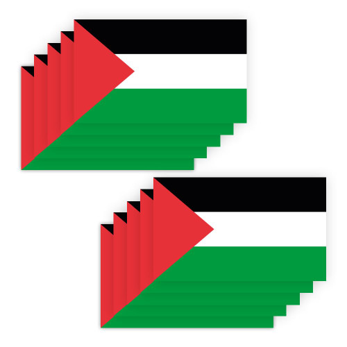 Palestine Flag Sticker,Flag of Palestine. I Stand with Palestine Pack of 10 Decal Flag of Palestine (10, 6x4 inch)