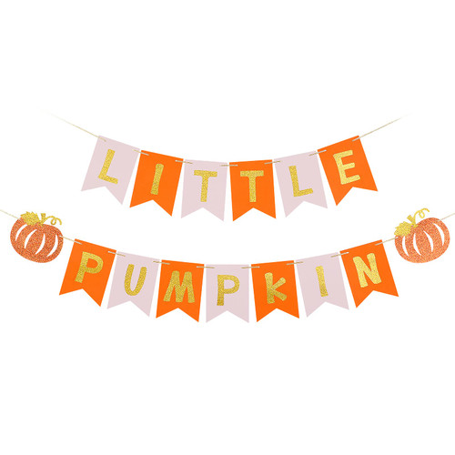 Little Pumpkin Banner Pink and Orange Glitter, Little Pumpkin Baby Shower Banner Decorations Little Pumpkin 1st Birthday Decorations for Thanksgiving Fall Pumpkin Baby Shower Birthday Party Decorations Little Pumpkin Banner Pink and Orange Glitter, Little Pumpkin Baby Shower Banner Decorations Little Pumpkin 1st Birthday Decorations for Thanksgiving Fall Pumpkin Baby Shower Birthday Party Decorations