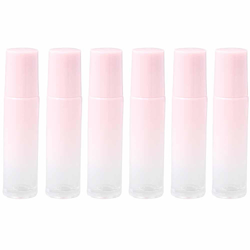 6 Pcs Glass Roller Bottles Empty Refillable Essential Oil Roll-on Bottles Cosmetic Sample Storage Container Vial with Roller Ball for Essential Oil Aromatherapy Perfume Eye Essence (10 ML)