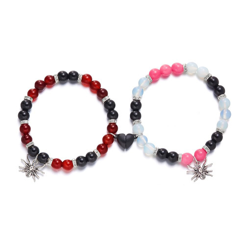 rgwtgkyh Spider Matching Bracelets for Women Girls Red Heart Energy Stone Spider Web Beads Bracelet Relationship Promise for Best Friends Couple Halloween Jewelry Gifts (E) rgwtgkyh Spider Matching Bracelets for Women Girls Red Heart Energy Stone Spider Web Beads Bracelet Relationship Promise for Best Friends Couple Halloween Jewelry Gifts (E)