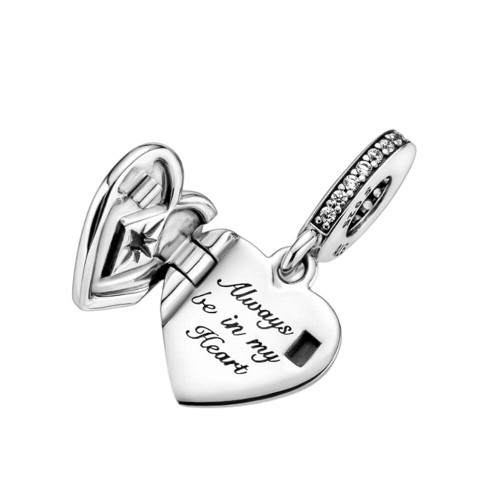 Ouroyea Always in my Heart Dangle Charm 925 Sterling Silver Pendant,Girl Jewelry Beads Gifts for Women Bracelet&Necklace Ouroyea Always in my Heart Dangle Charm 925 Sterling Silver Pendant,Girl Jewelry Beads Gifts for Women Bracelet&Necklace