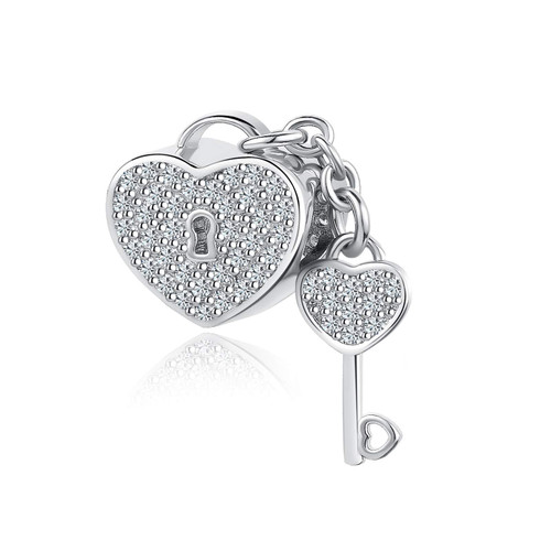 Luluadorn Women Couple Love Key Lock Heart Charm for Bracelet Compatible with Pandora Charm Bracelets Birthday Anniversary Christmas Luluadorn Women Couple Love Key Lock Heart Charm for Bracelet Compatible with Pandora Charm Bracelets Birthday Anniversary Christmas