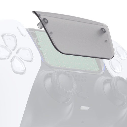 eXtremeRate Clear Black Replacement Touchpad Cover Compatible with ps5 Controller BDM-010 BDM-020 & BDM-030, Custom Part Touch Pad Compatible with ps5 Controller - Controller NOT Included