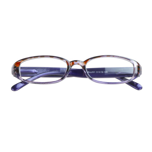 VisionGlobal 1 Pair Reading Glasses with Spring Hinge, Blue Light Blocking Glasses for Women/Men (Purple,+2.25 Magnification)