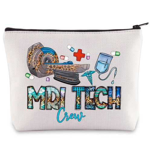 WZMPA Mri Tech Nurse Cosmetic Bag Mri Technologist Gift Mri Tech Crew Makeup Zipper Pouch Bag Radiographer Merchandise (Mri Tech Crew)