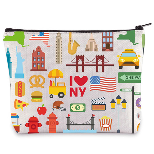 WZMPA New York Vacation Travel Bag New York Souvenir Gifts New York Makeup Zipper Pouch Bag New York Trip Merchandise (love NY) WZMPA New York Vacation Travel Bag New York Souvenir Gifts New York Makeup Zipper Pouch Bag New York Trip Merchandise (love NY)