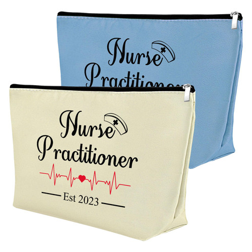 2Pcs Nurse Gifts for Nurse Practitioner Makeup Bag New Nurses Graduation Gifts NP Est 2023 Gifts Nurse Cosmetic Bag Nurse Week Gifts for Nurse Christmas Birthday Gift Travel Makeup Pouch(Blue,Beige) 2Pcs Nurse Gifts for Nurse Practitioner Makeup Bag New Nurses Graduation Gifts NP Est 2023 Gifts Nurse Cosmetic Bag Nurse Week Gifts for Nurse Christmas Birthday Gift Travel Makeup Pouch(Blue,Beige)