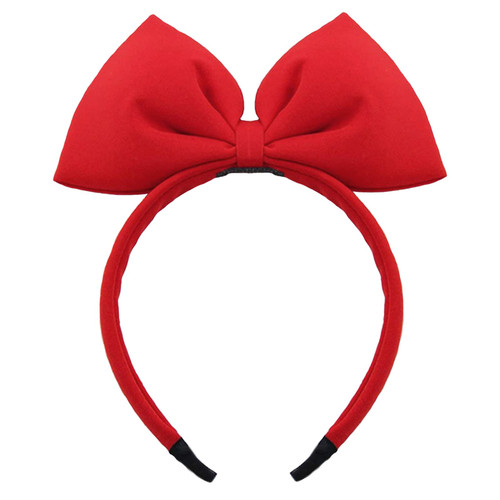 Halloween Bow Headband Big Bowknot Hair Hoops Huge Bow Headpiece Women Fluffy Bow Hair Bands Hairband Christmas Holiday Party Decoration Cosplay Costume Cute Handmade Hair Accessories 1 Pack Red