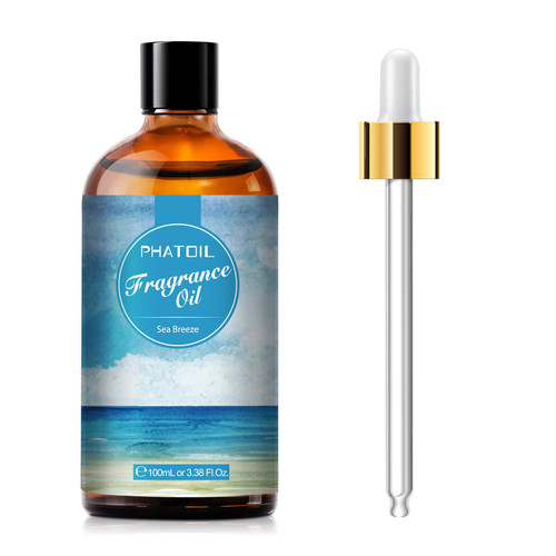 PHATOIL 3.38FL.OZ Sea Breeze Fragrance Oils for Aromatherapy, Essential Oils for Diffusers for Home, Perfect for Diffuser, DIY Candle and Soap Making, DIY Scented Products - 100ml