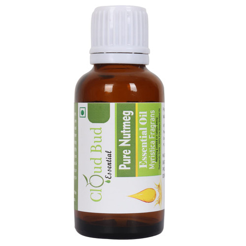 Cloud Bud Pure Nutmeg Essential Oil 5ml (0.169oz)- Myristica Fragrans (100% Pure and Natural Steam Distilled)