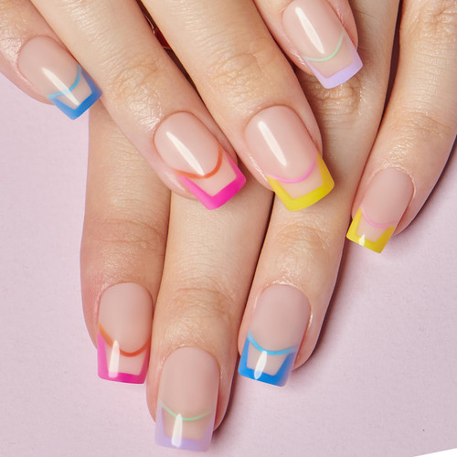 Square Press on Nails French Tip- Nude Fake Nails Short Bright Color Gel Glue on Nails Medium False Nails with Design,Oval Stick on Nails Kit for Women Gift Set Lacheer Square Press on Nails French Tip- Nude Fake Nails Short Bright Color Gel Glue on Nails Medium False Nails with Design,Oval Stick on Nails Kit for Women Gift Set Lacheer