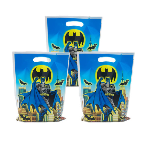 40PCS Superhero Gift Bags Treat Candy Bags Themed Party Supplies Bat Goodie bags for Kids Boys Birthday Man Party Supplies