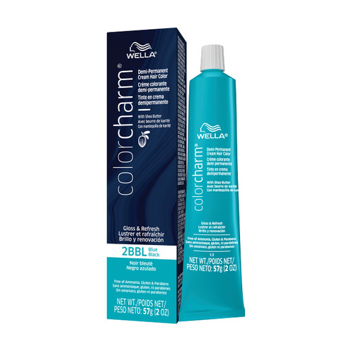 WELLA Color Charm Demi Permanent Hair Color, 2BBL Blue Black 2 oz WELLA Color Charm Demi Permanent Hair Color, 2BBL Blue Black 2 oz