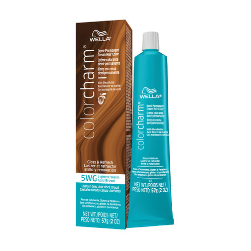 WELLA colorcharm Demi Permanent Hair Color, 5WG Lightest Warm Gold Brown 2 oz WELLA colorcharm Demi Permanent Hair Color, 5WG Lightest Warm Gold Brown 2 oz